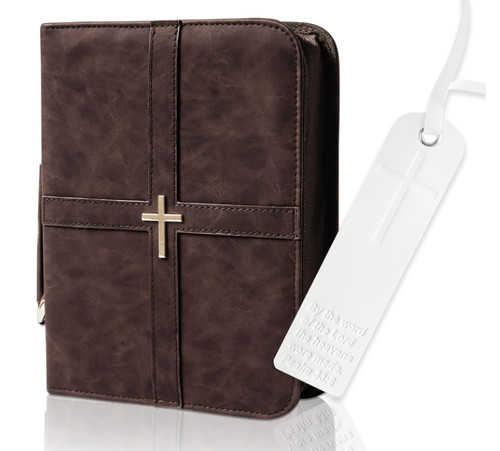 Funda para biblia cuero pu - biblia,